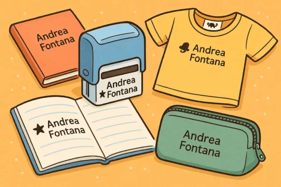 timbri personalizzati per bambini e scuola