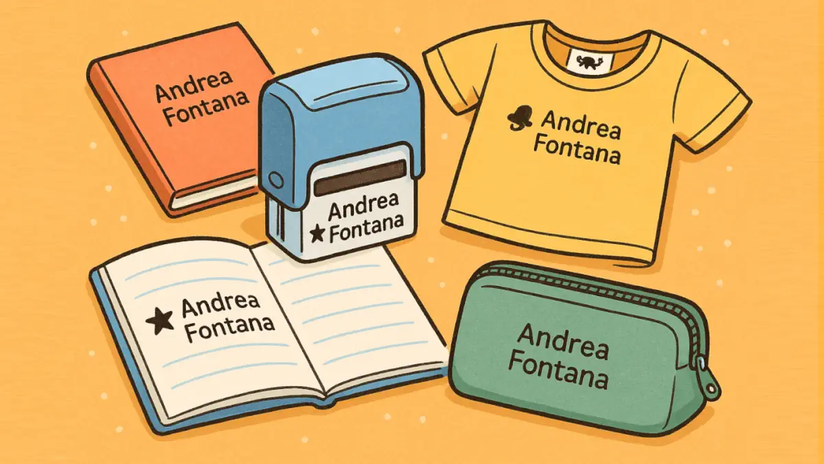 timbri personalizzati per bambini e scuola